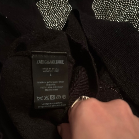 Zadig and Voltaire wool blend skull sweater large FLAWED - Picture 3 of 9